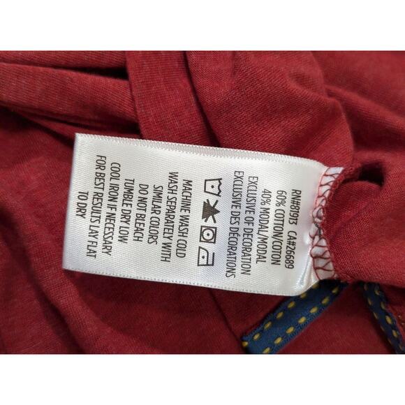 Men's Robert Graham Collectors Classic Fit Dark Red V-Neck T-Shirt Size L - Picture 6 of 7